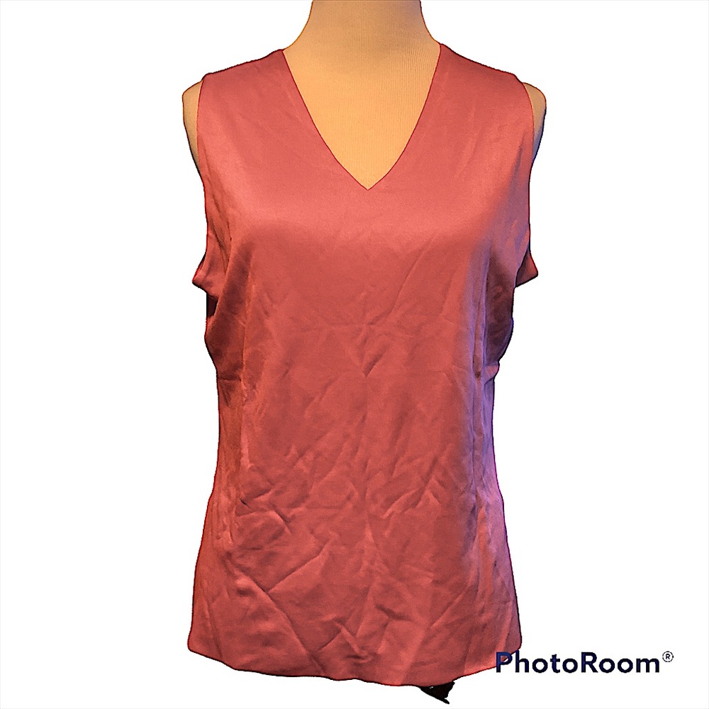 Petite sophisticate top blouse size large